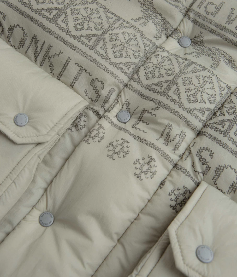 And Wander Men's Nordic Border Insulated Jacket - Collaboration with Maison Kitsune