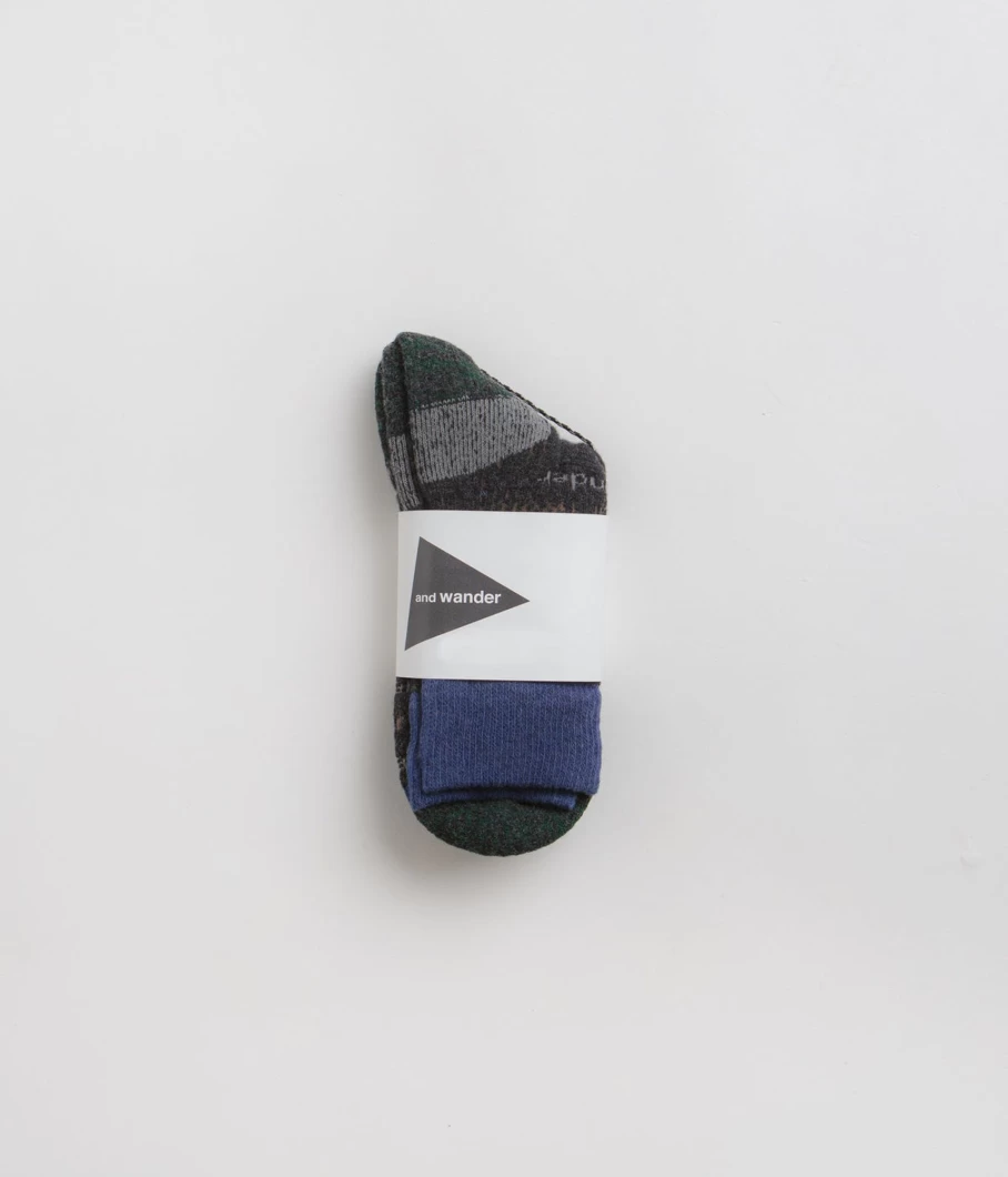 And Wander Men's Wool Hiking Socks - Premium Outdoor Trekking Socks for Men