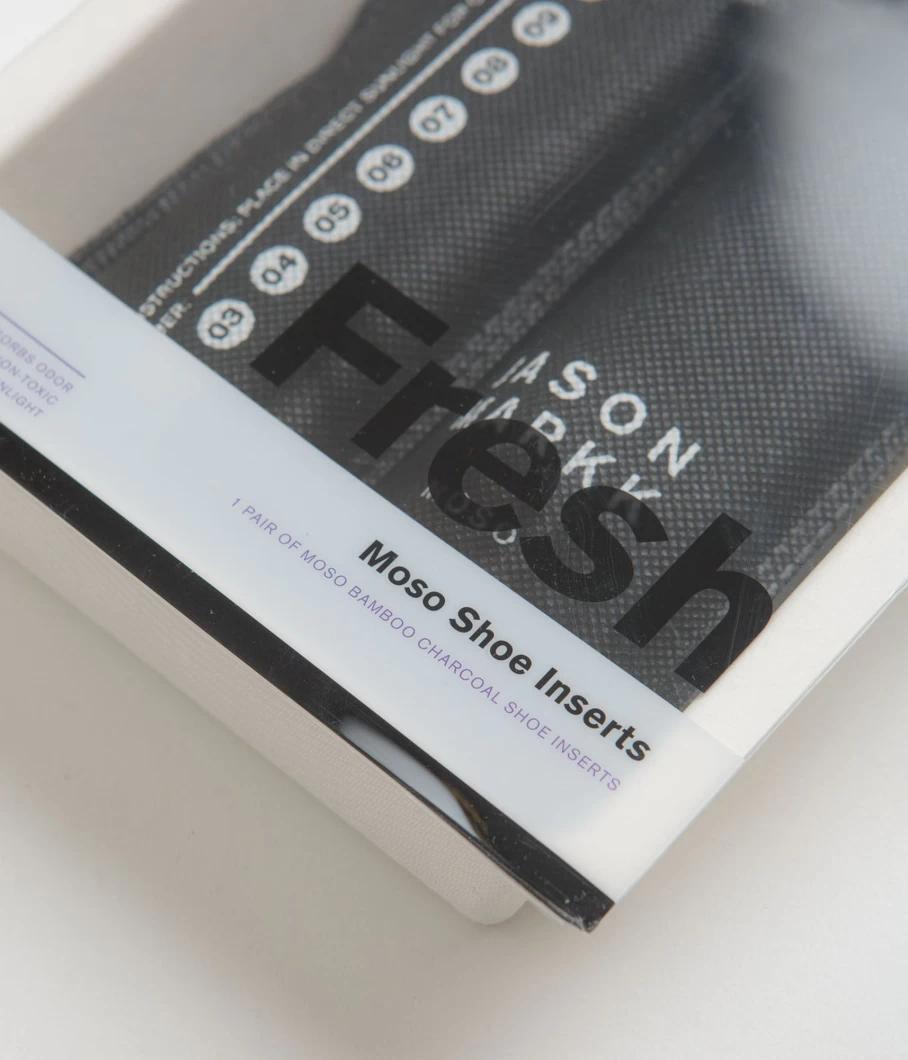 Jason Markk Moso Bamboo Charcoal Shoe Inserts for Men – Odor Control & Moisture Absorption