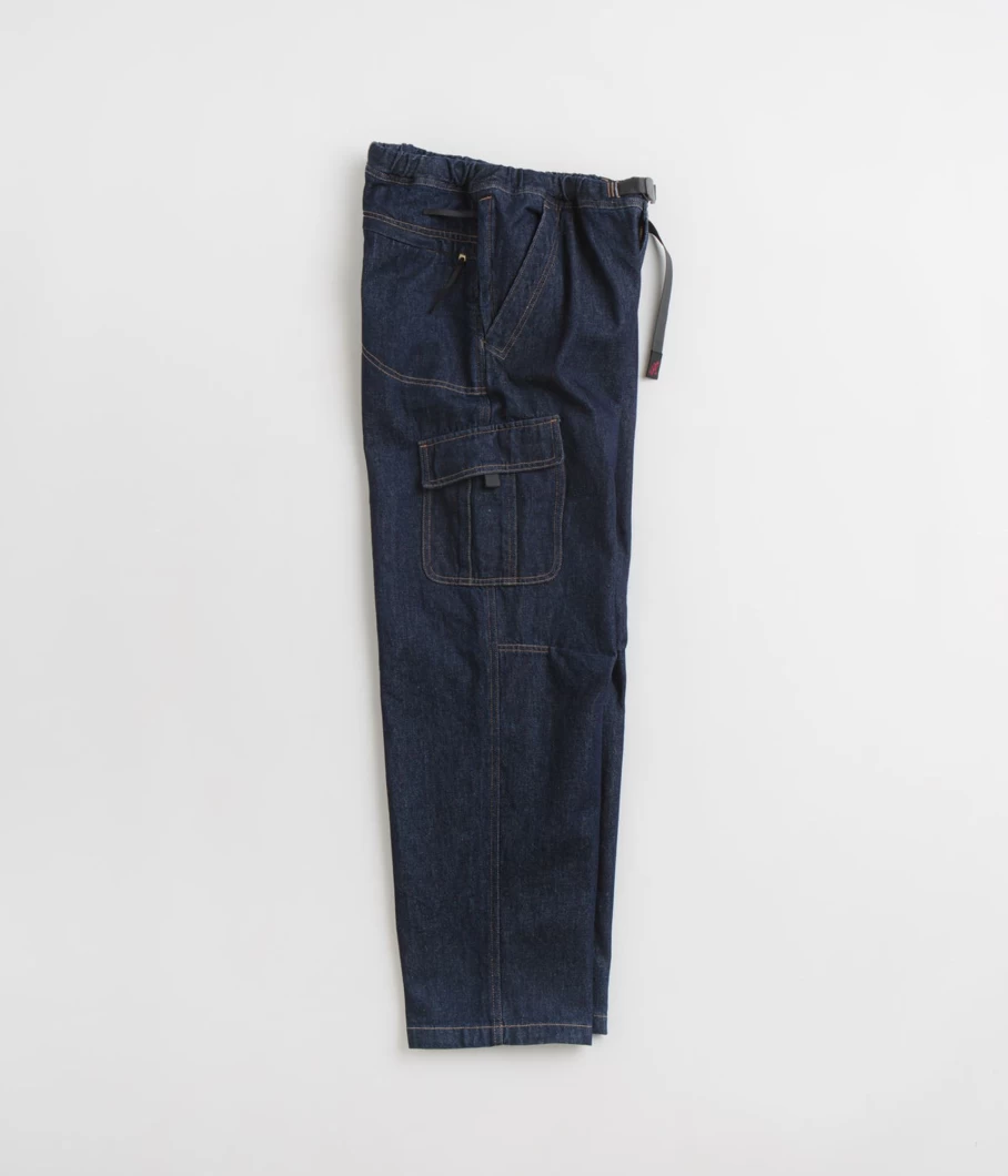 Gramicci Men's Loose Fit Denim Cargo Pants for Outdoor and Casual Wear
