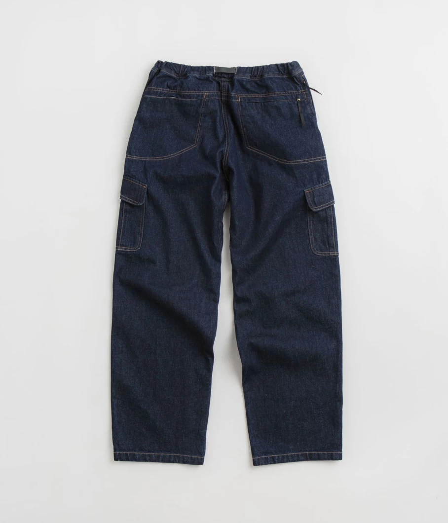 Gramicci Men's Loose Fit Denim Cargo Pants for Outdoor and Casual Wear
