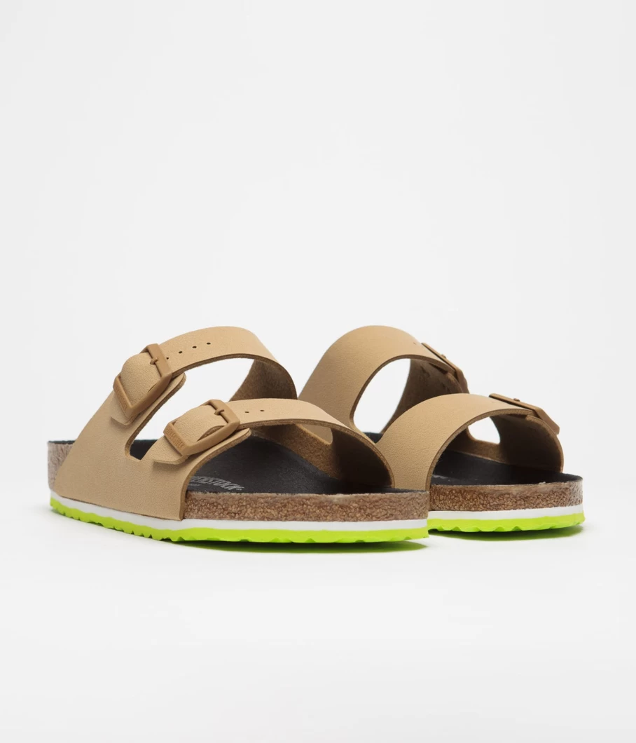 Birkenstock Arizona Soft Footbed Sandals for Men - Comfortable Two-Strap Cork Brown Leather Slides