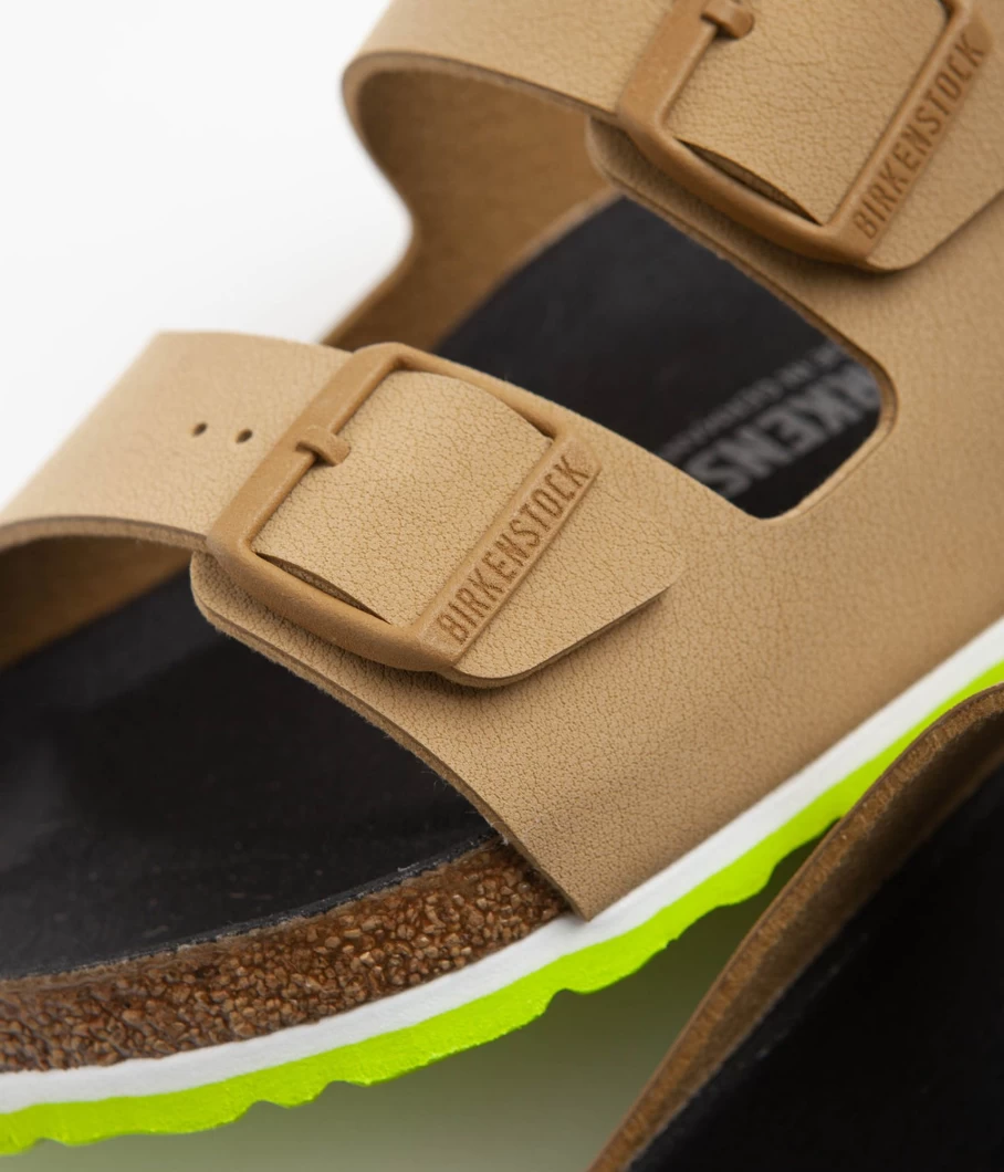 Birkenstock Arizona Soft Footbed Sandals for Men - Comfortable Two-Strap Cork Brown Leather Slides