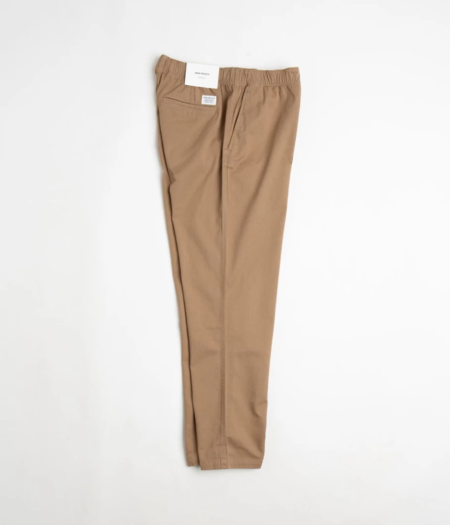 Norse Projects Ezra Relaxed Fit Organic Cotton Twill Trousers for Men