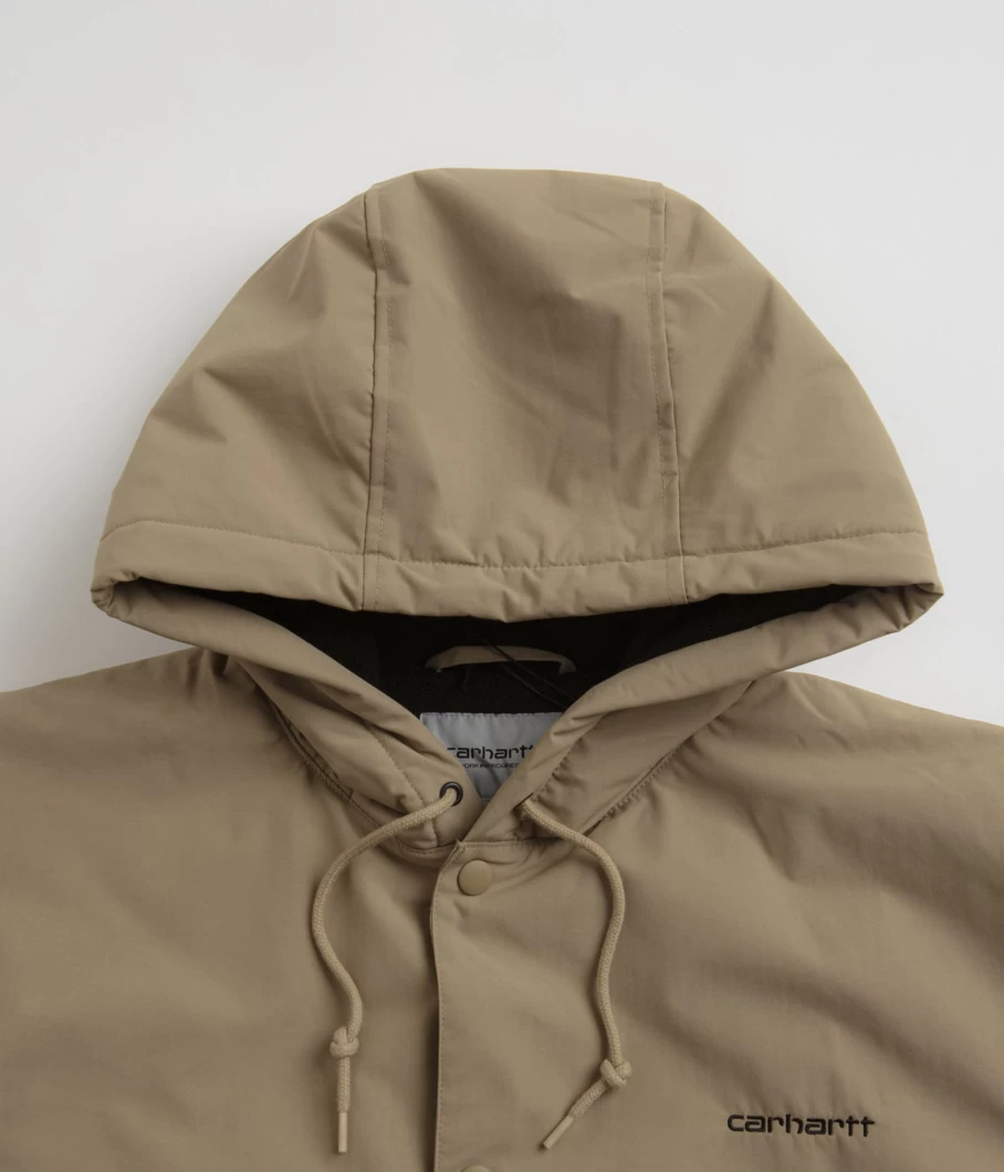Carhartt Men's Hooded Coach Jacket - Durable Workwear Outerwear for Everyday Wear