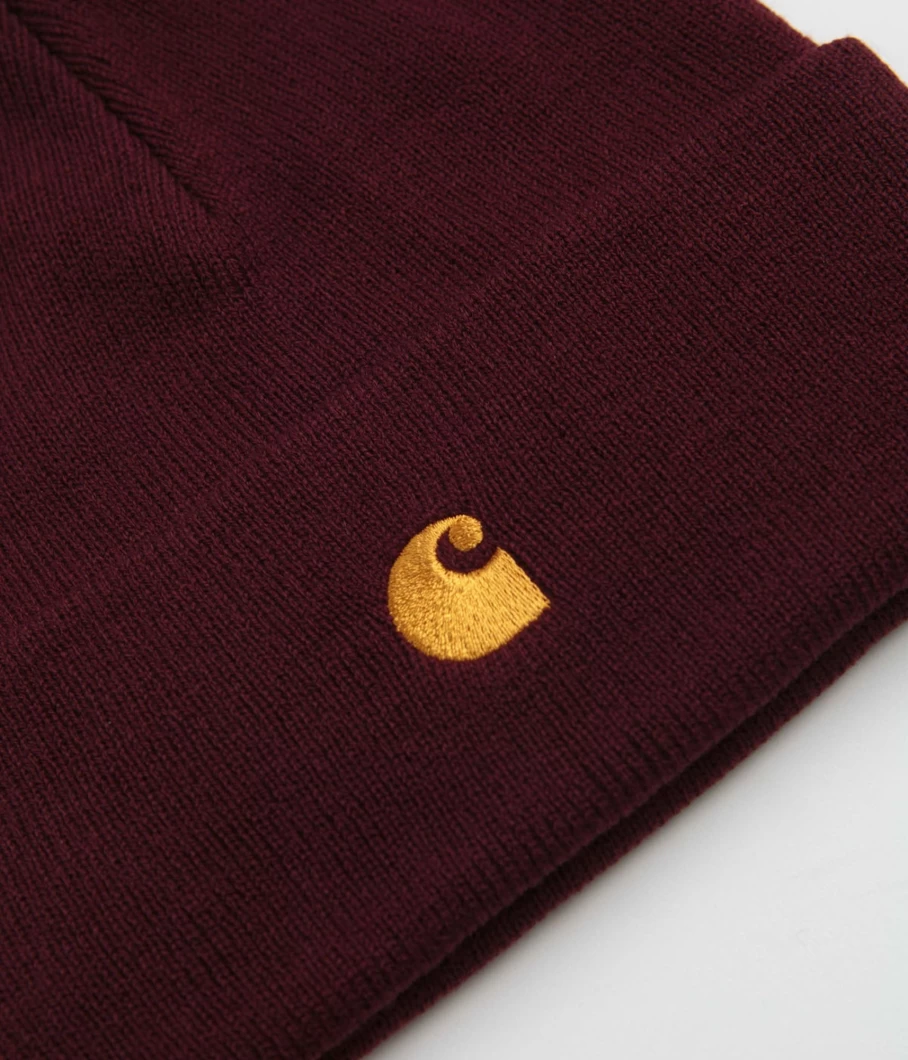Carhartt Chase Beanie for Men - Warm Winter Knit Hat with Logo