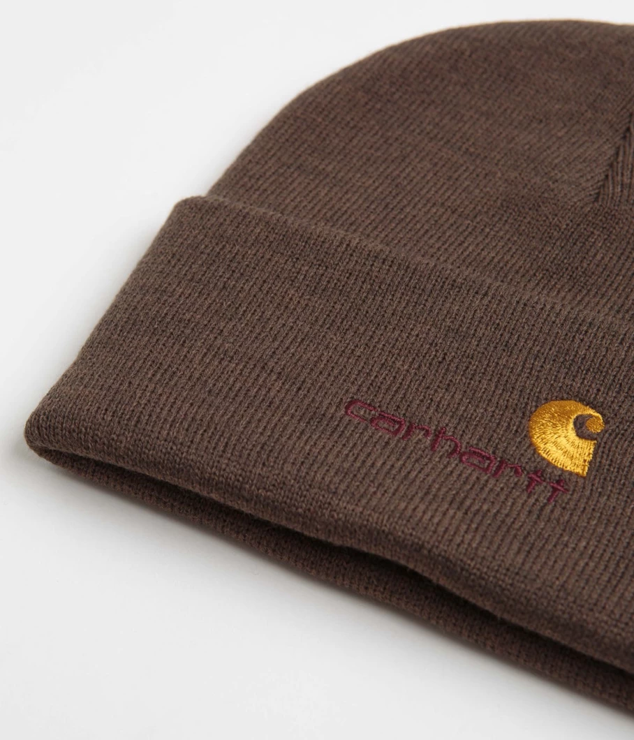 Carhartt Men's American Script Beanie - Classic Knit Winter Hat for Men