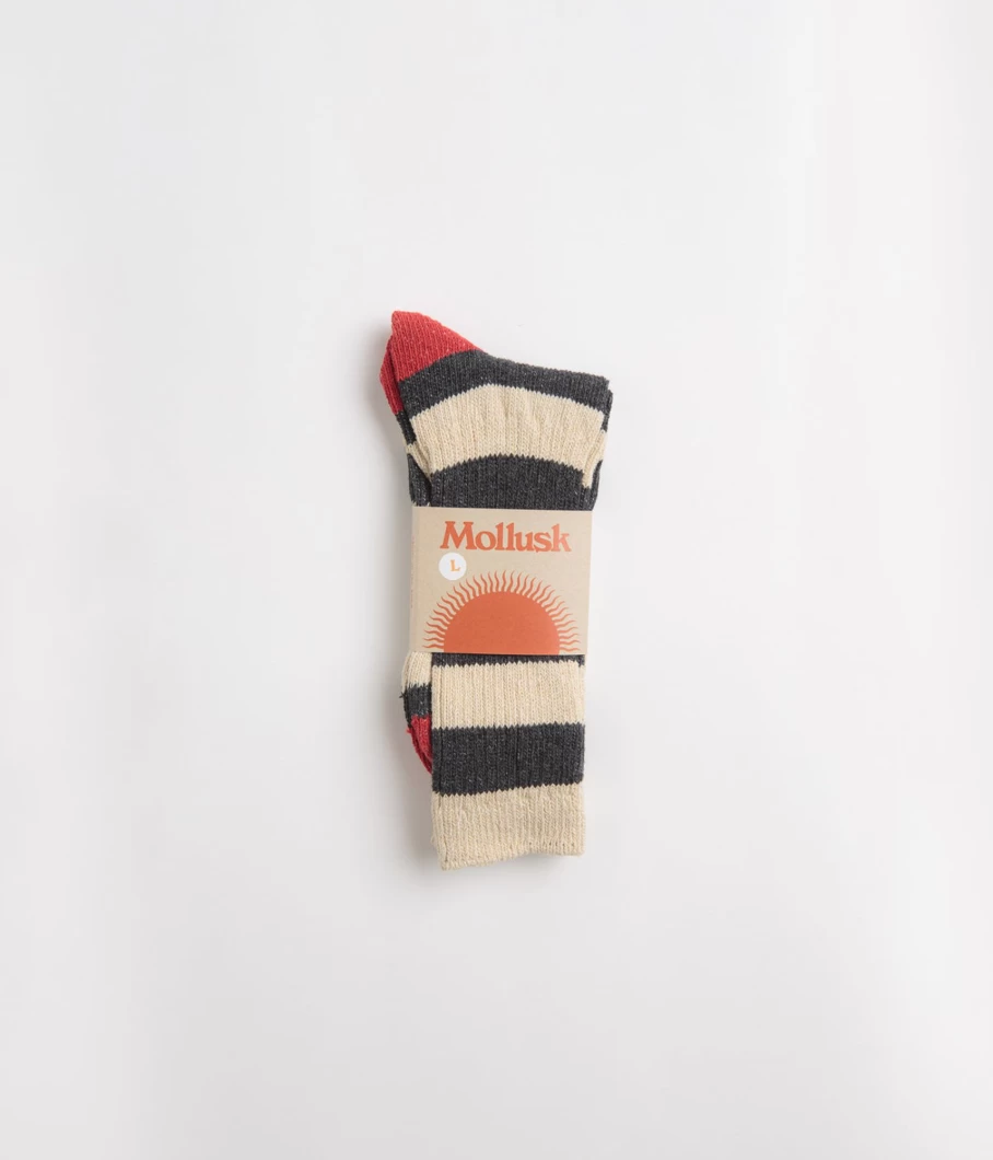 Mollusk Men's Striped Utility Socks - Durable Comfort for Everyday Wear