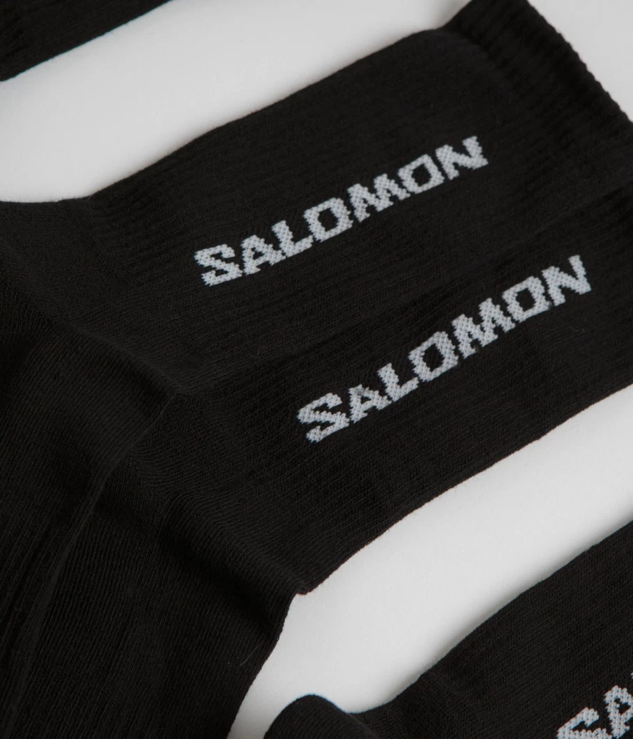 Salomon Men's Everyday Crew Socks 3-Pack - Durable Athletic Socks for Running & Hiking