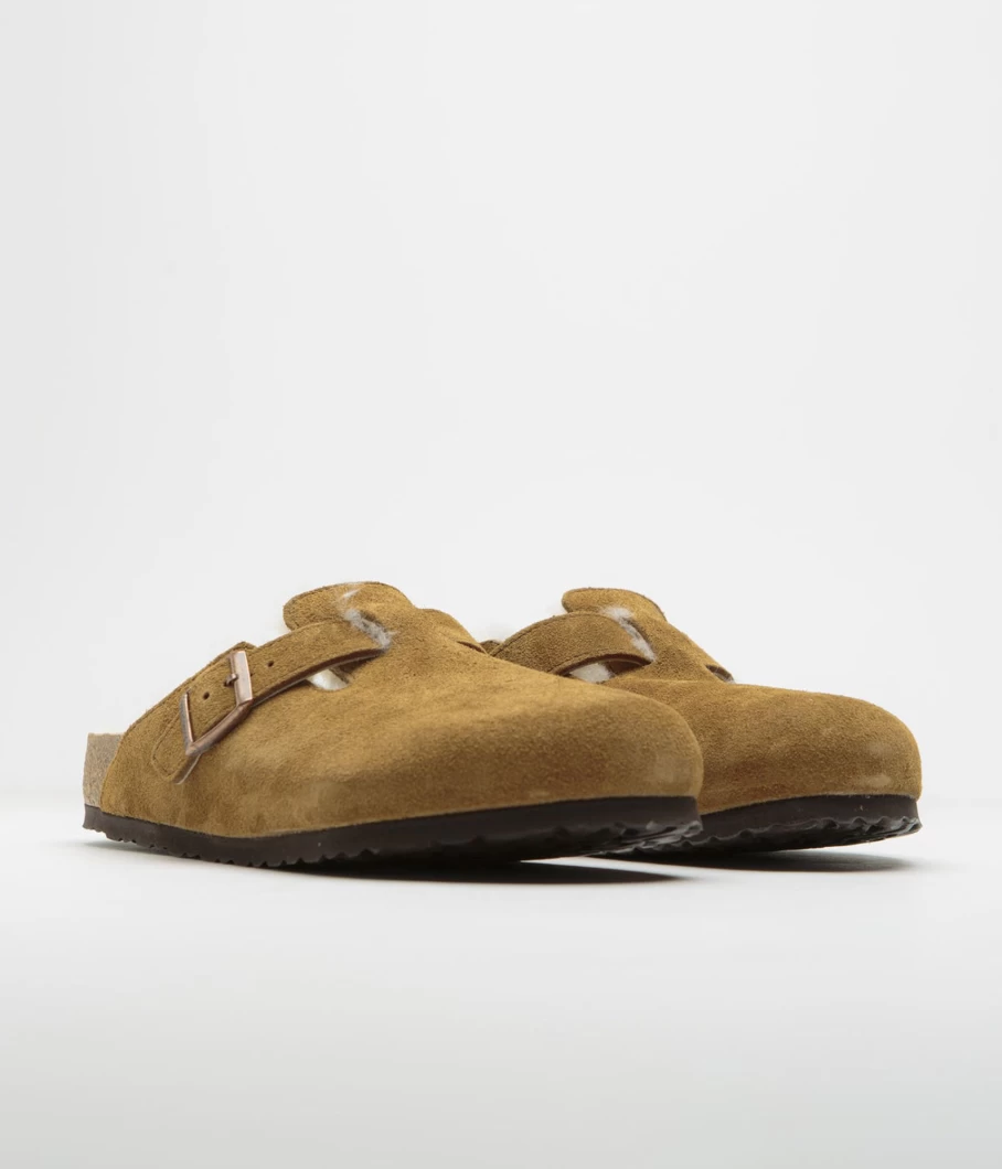 Birkenstock Boston Shearling Clogs for Men - Soft Footbed Sandals with Furry Lining