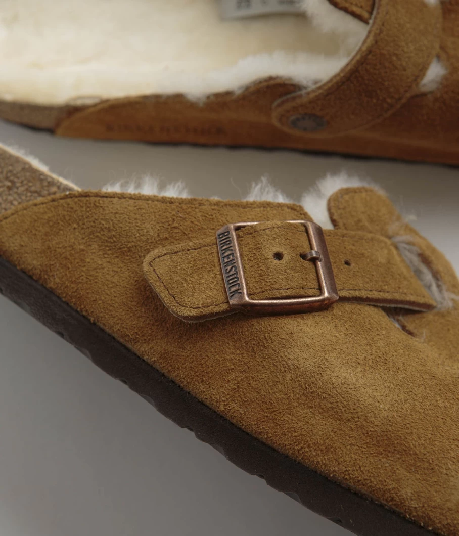 Birkenstock Boston Shearling Clogs for Men - Soft Footbed Sandals with Furry Lining
