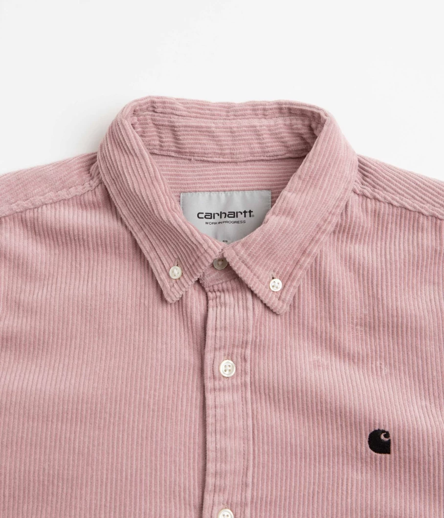 Carhartt Madison Men's Heavyweight Corded Flannel Shirt - Durable Workwear Plaid Long Sleeve Button-Up