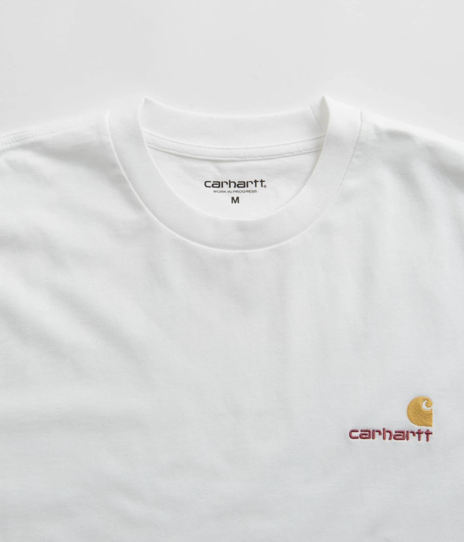 Carhartt Men's American Script Logo Short Sleeve T-Shirt - Classic Cotton Tee for Men