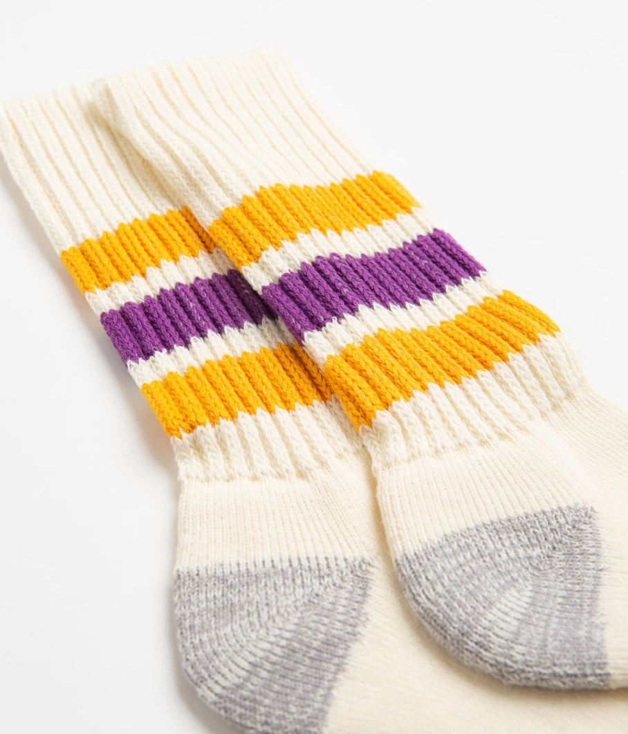 RoToTo Men's Coarse Ribbed Crew Socks for Comfort and Durability
