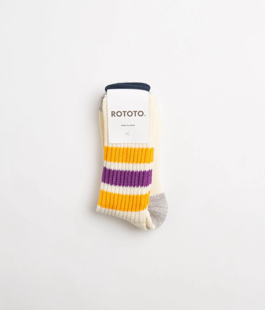RoToTo Men's Coarse Ribbed Crew Socks for Comfort and Durability