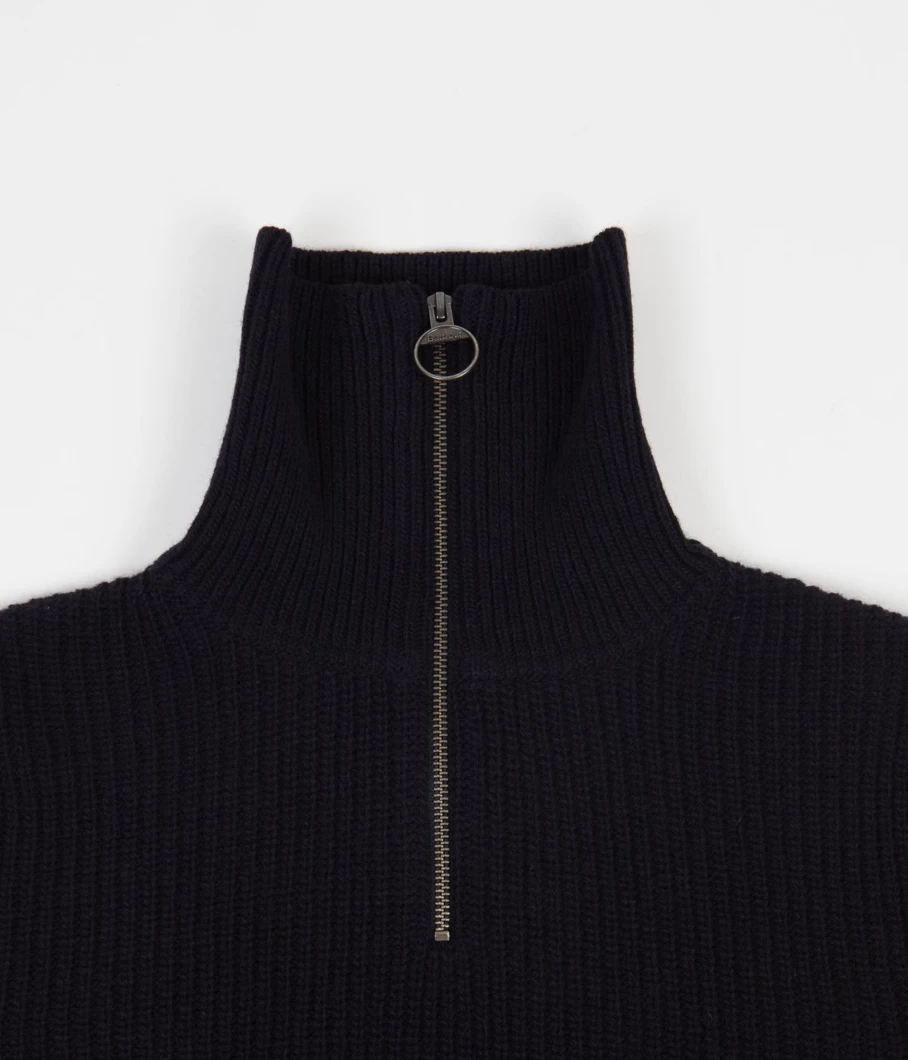 Barbour White Label Men's Crook Knitted 1/2 Zip Sweatshirt - Premium Half Zip Pullover